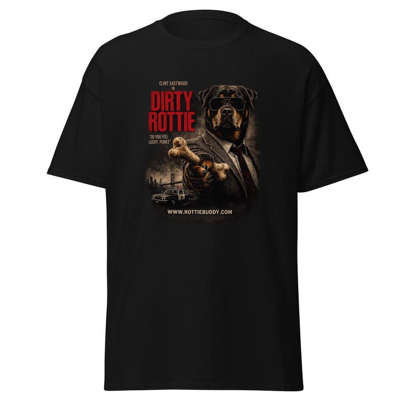 DIRTY ROTTIE unisex classic tee front view