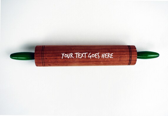 Green Rolling Pin Mockup Digital Download Styled Photography Shabby
