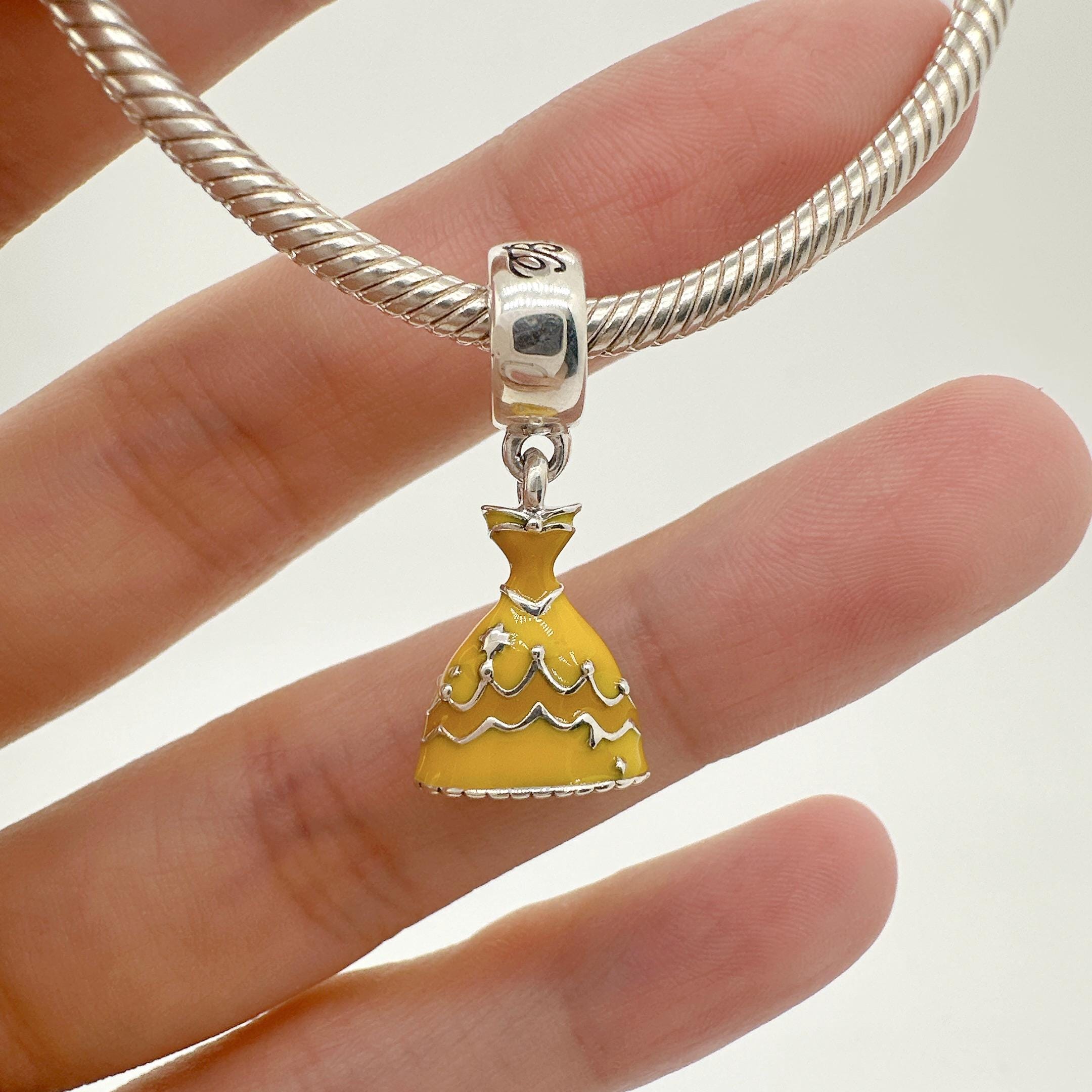 Disney Belle Dress Charmsilver Charmcharm for Bracelet - Etsy