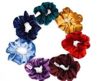 scrunchies, elastici di stoffa, elastici di velluto, elastici per capelli