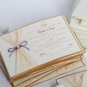 partecipazioni per matrimonio, personalizzabili, in stie country chic