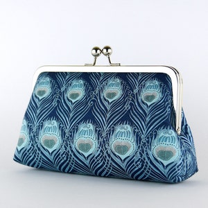 Peacock Ceaser Feather Clutch