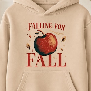 Dziecięca bluza z kapturem w stylu vintage Apple, jesienny sweter z bajką, przytulny jesienny sweter