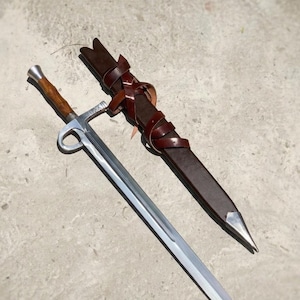 Hand Forged Medieval Longsword, 38 Inch Carbon Steel, Knight Sword, Collector Display Gift