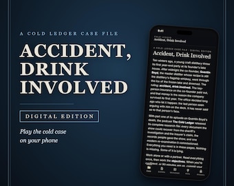 Accidente, bebida involucrada Edición digital: Juego de misterio de asesinato para jugar en tu teléfono, sin impresión, caso sin resolver para 1-2 personas