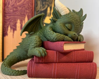 Fantasy draak voor boekenplank | boeken decoratie | cadeau voor boeken liefhebber