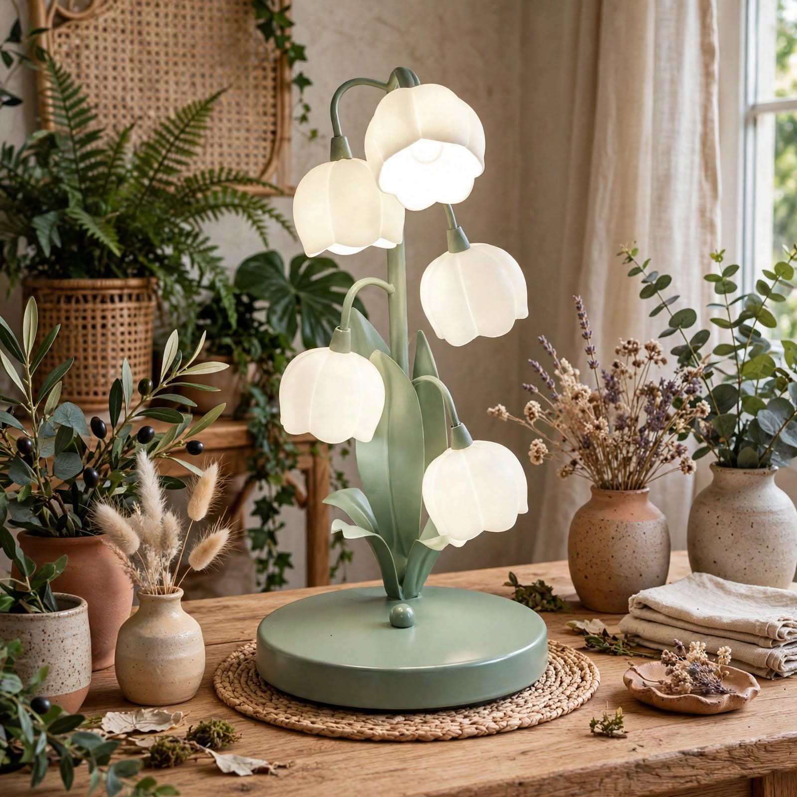 Vintage Lily Valley Floor Lamp - Etsy