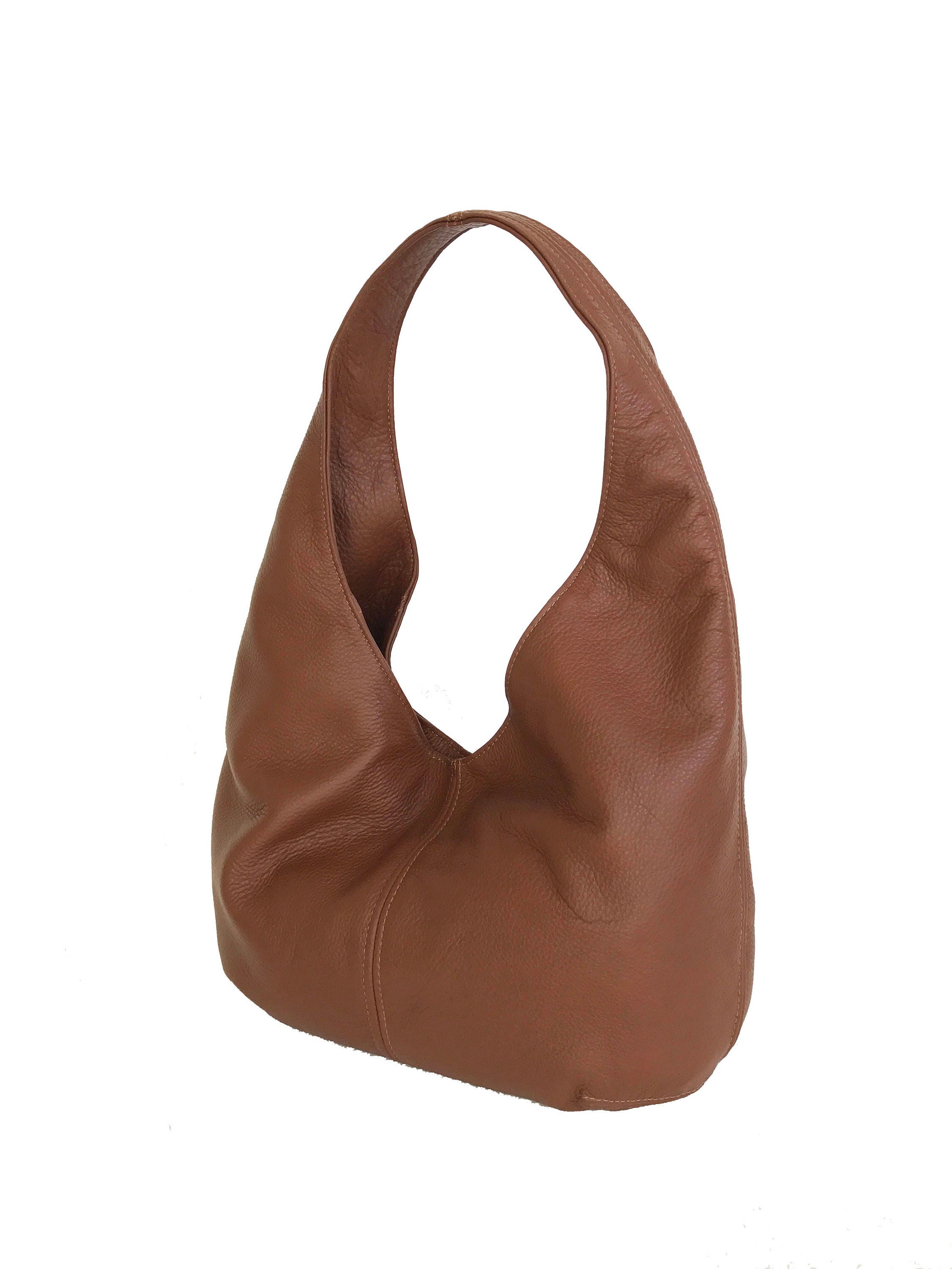 Brown Leather Hobo Bag Fashion Purse Slouchy Hobo Bag | Etsy