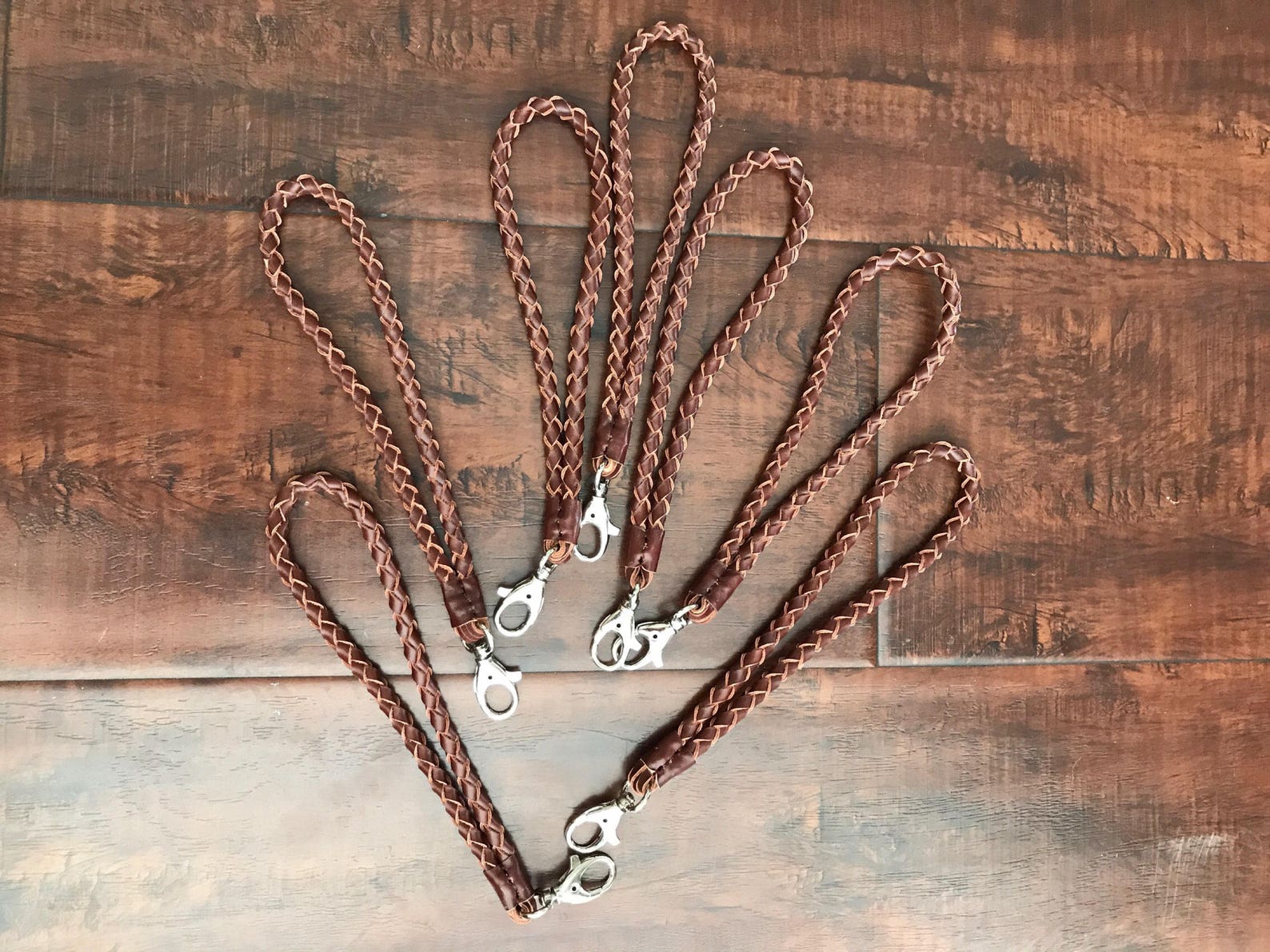Brown Leather Wristlet Strap Key Chain Leather Keychain Key Etsy