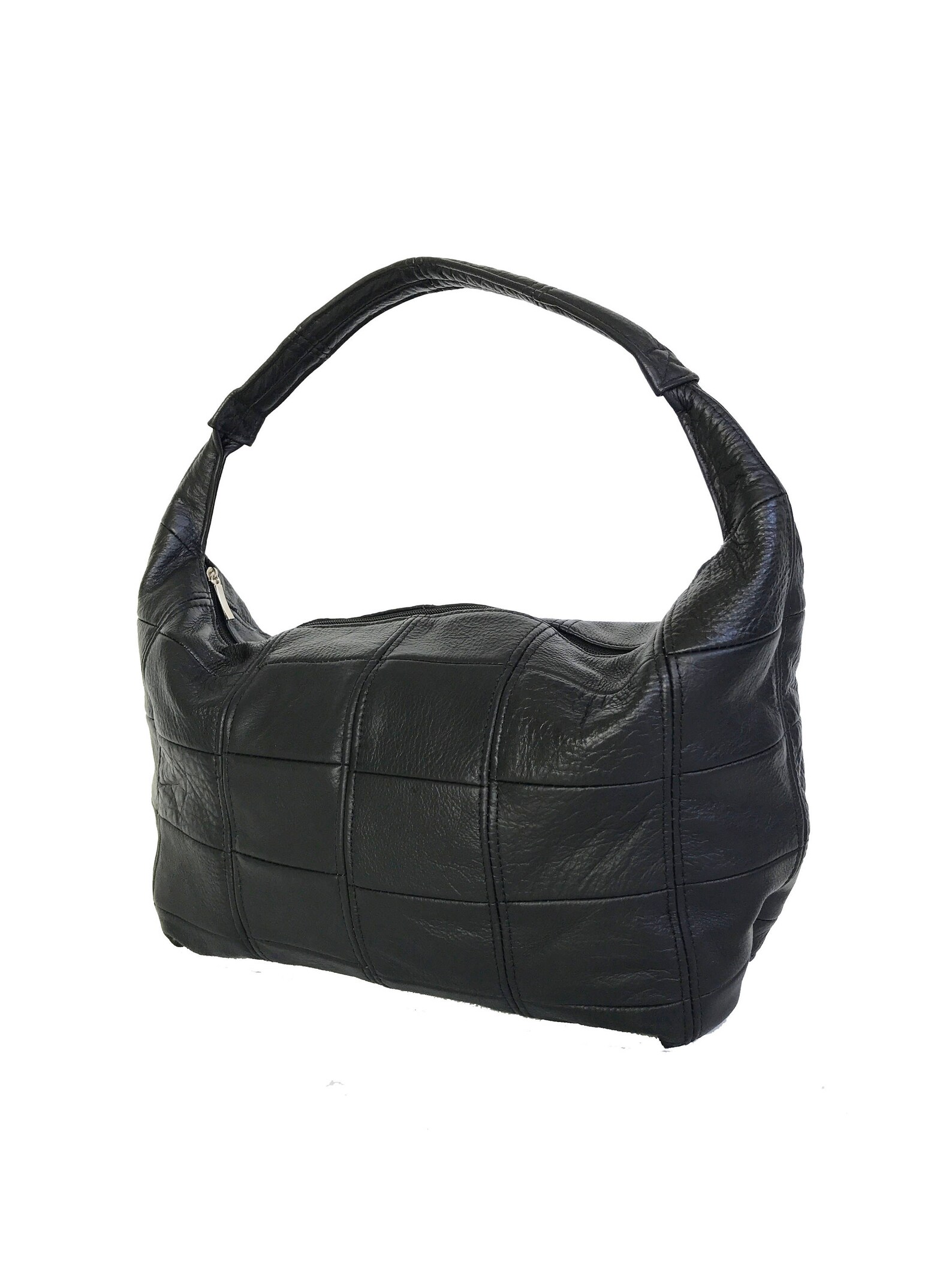 Black Leather Hobo Bag Leather Shoulder Bag Handmade Etsy