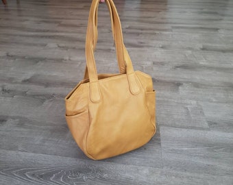 Leather Bag in Tote Hobo Style, Fashion Trendy Leather Handbag, Casual Everyday Handmade Handbags and Purses, Hobo Bag, Liliana