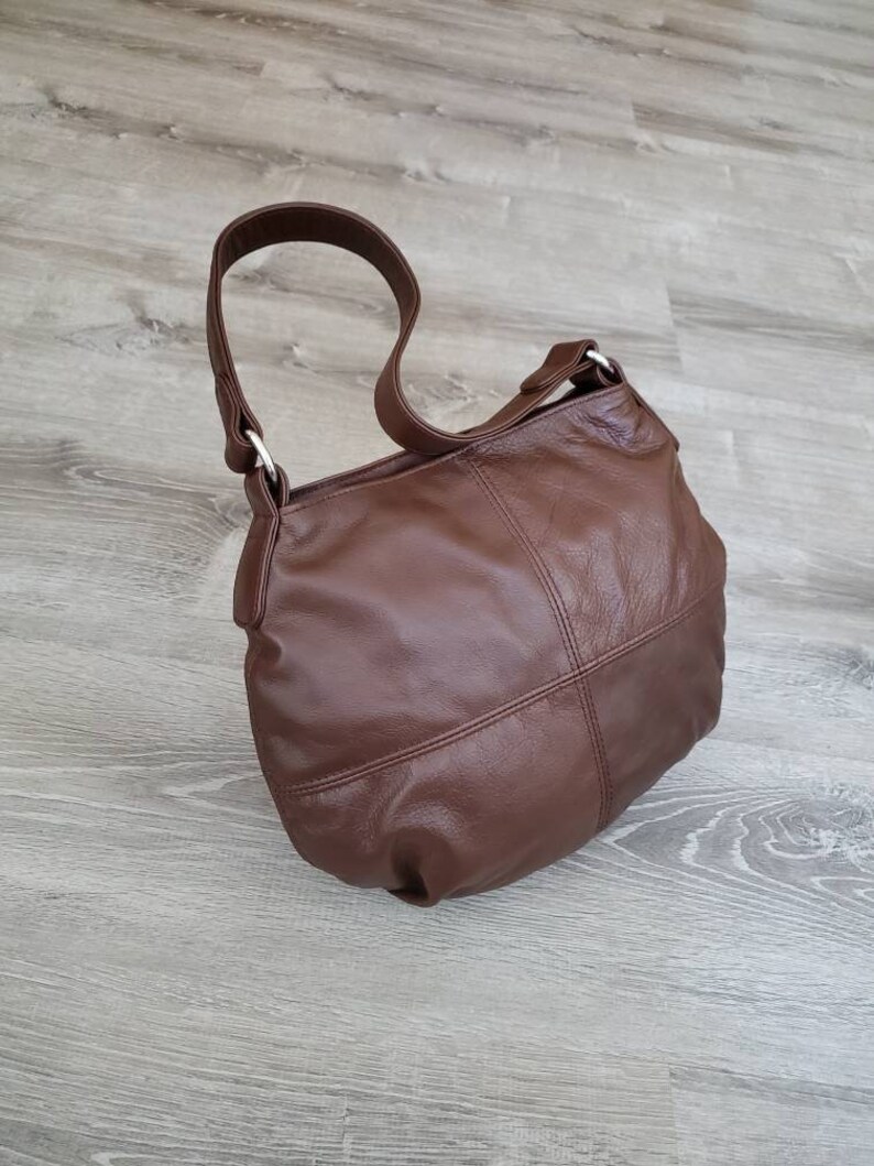 Brown Leather Hobo Bag Everyday Women Handbags Shoulder | Etsy