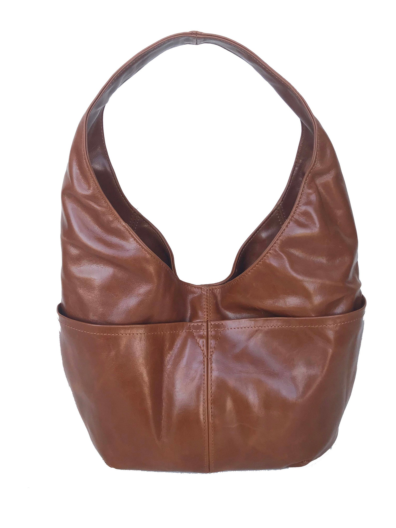 Whisky Leather Hobo Bag Women Leather Bags Handmade Handbags | Etsy