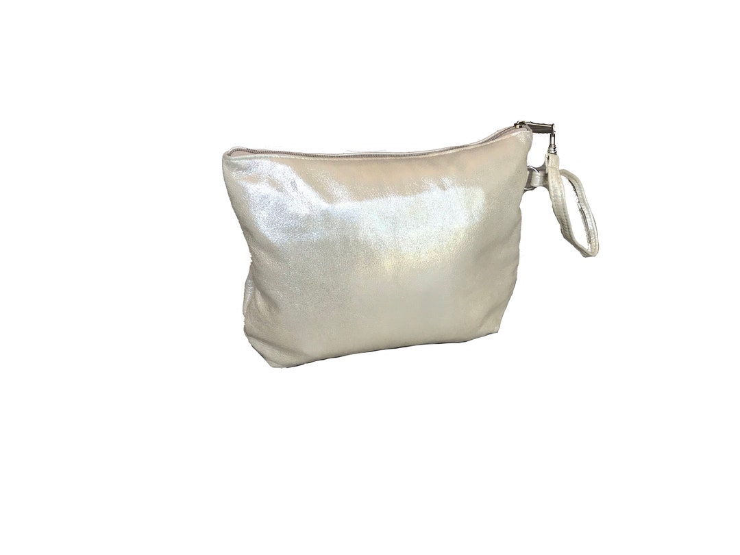 Stylish Gold Leather Clutch Bag With Wrist Strap Fashion - Etsy
