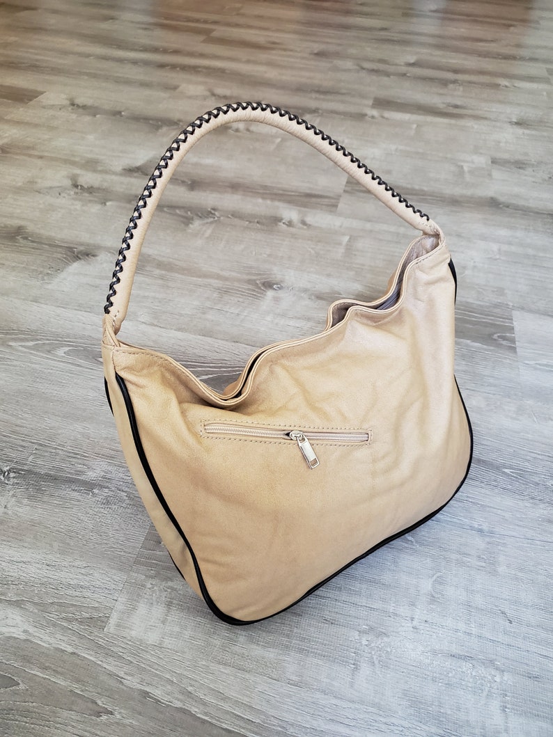 Wash Camel Leather Hobo Purse Rustic Handbags Trendy and - Etsy