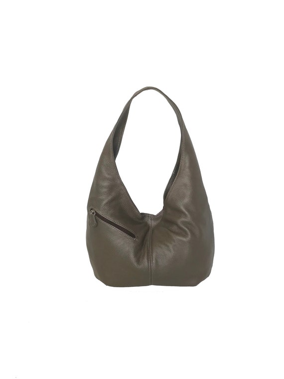 Slouchy Leather Hobo Bag w/ Pockets Trendy Bag Fashion | Etsy