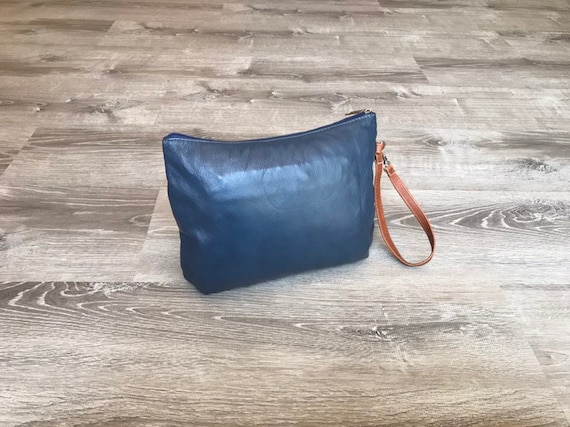 clutch bag with wrist strap