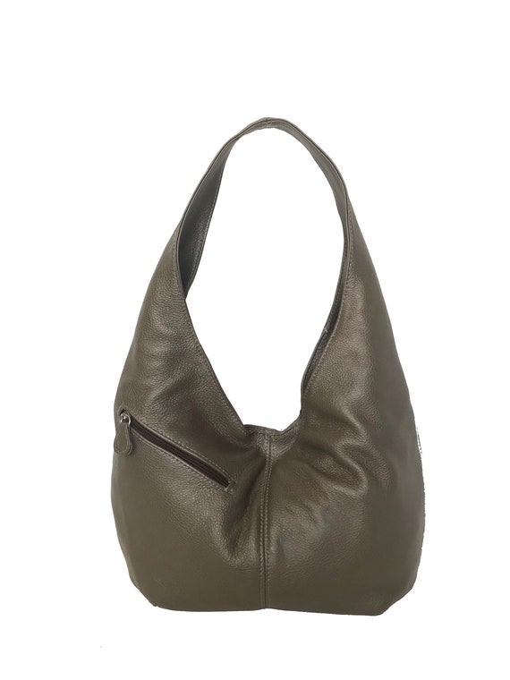 Leather slouchy hobo best sale bags