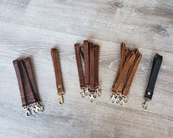 Vintage leather keychain style, brown wristlet strap, key holder, add a strap, bag strap, bag accessories, fob