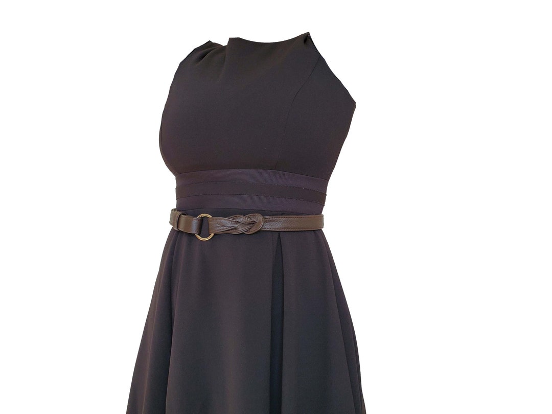 Dark Brown Belt, Classic Leather Handmade Sash Waist Belt, Women's ...