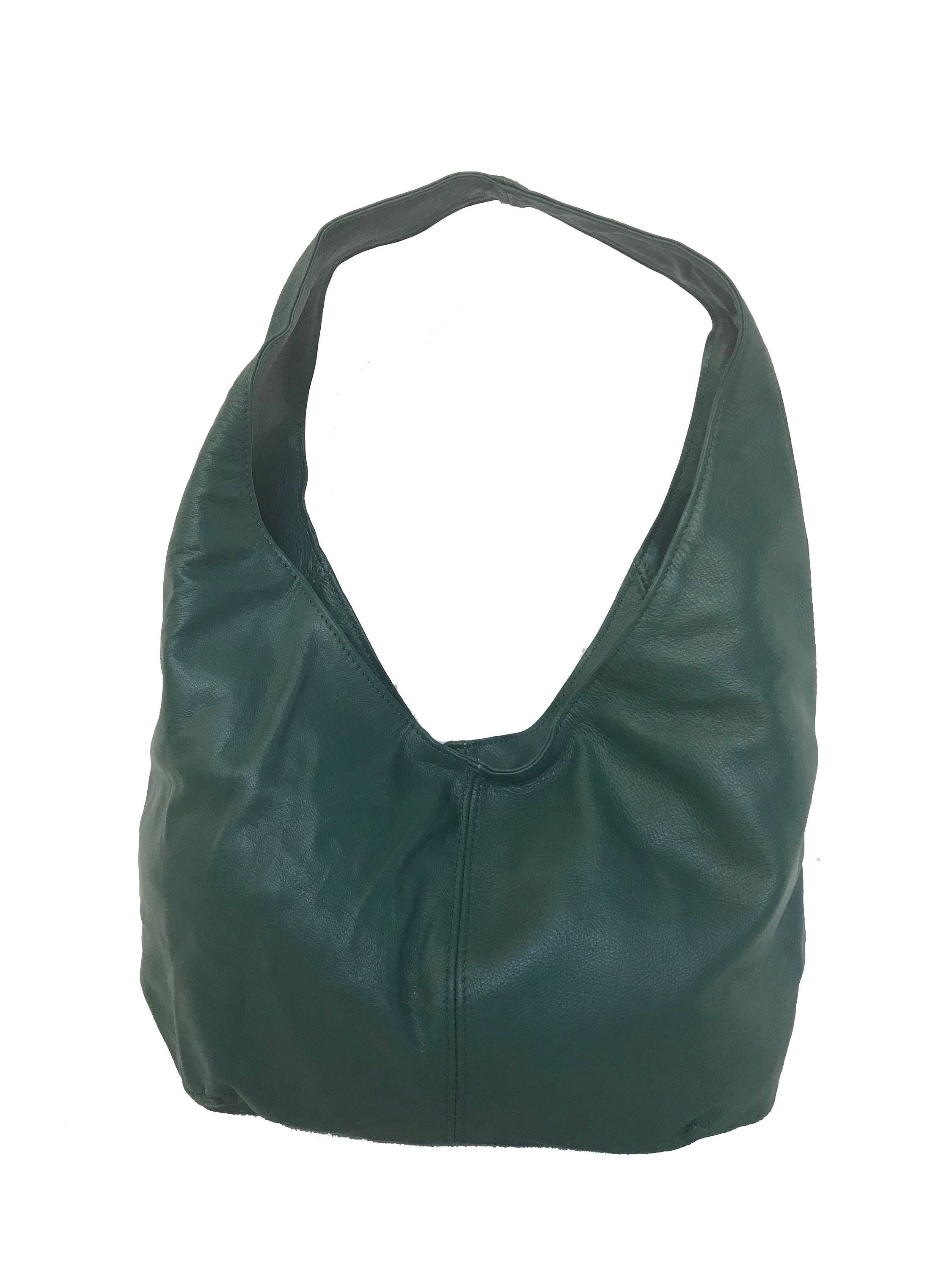 Green Leather Purse Hobo Bag Women Handbags Handmade Purses | Etsy