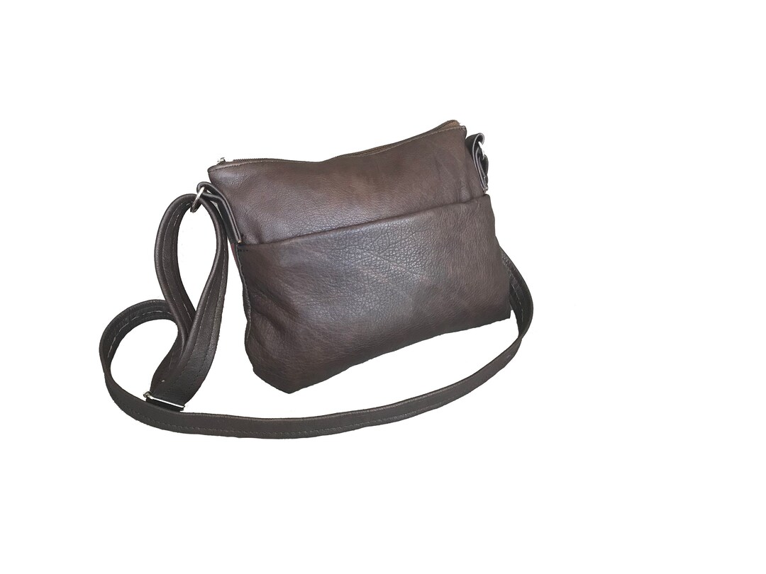 Brown Leather Cross Body Bag Everyday Small Casual Purse - Etsy