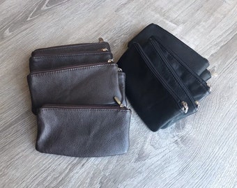 Small Leather Pouch Bag, Mini Cosmetic Bag, Make up Pouch, Coin Bag, Trendy Bag, Mini bag, Maria