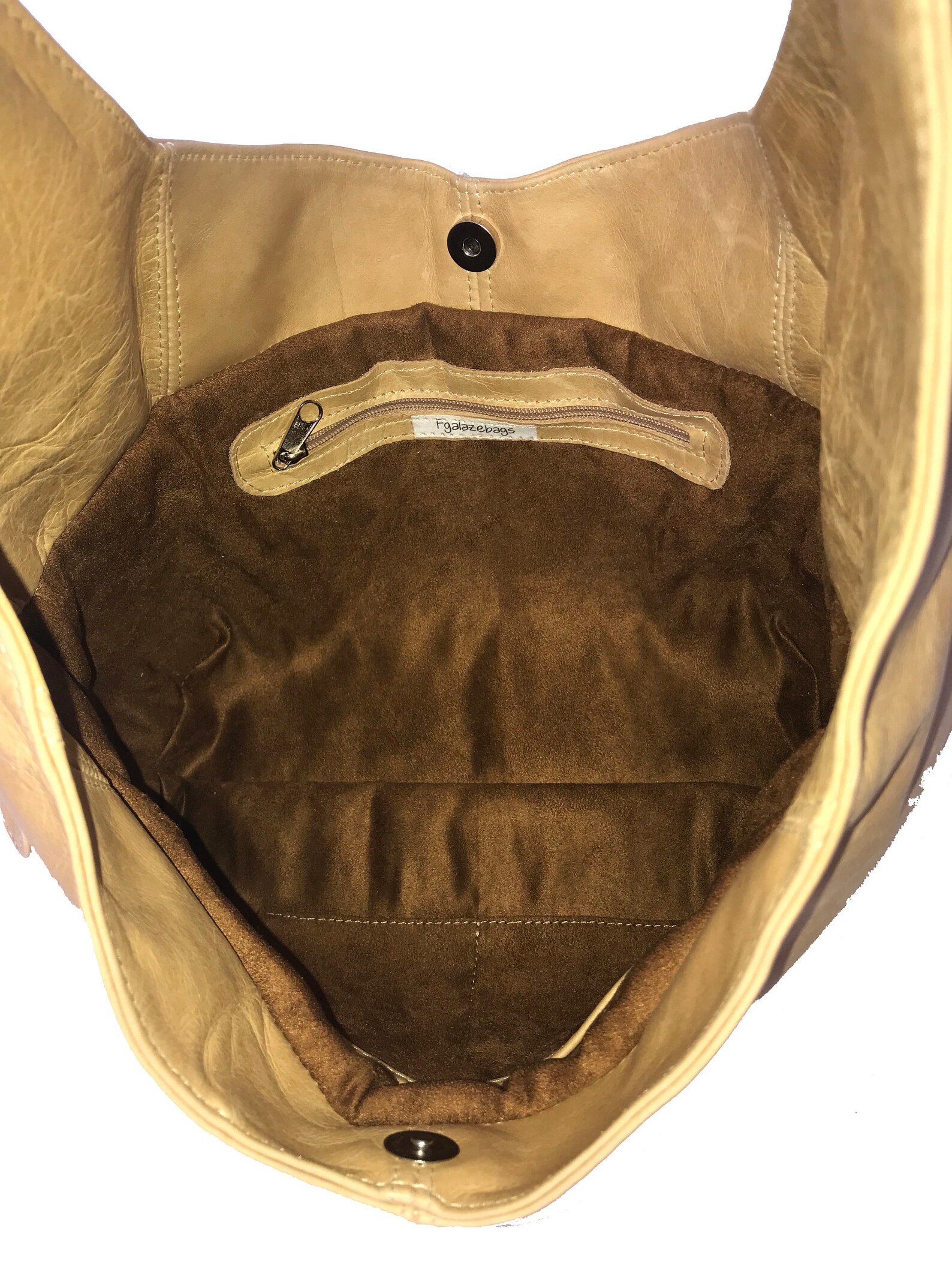 Distressed Leather Hobo Bag W Pockets Camel Hobos Shoulder Etsy