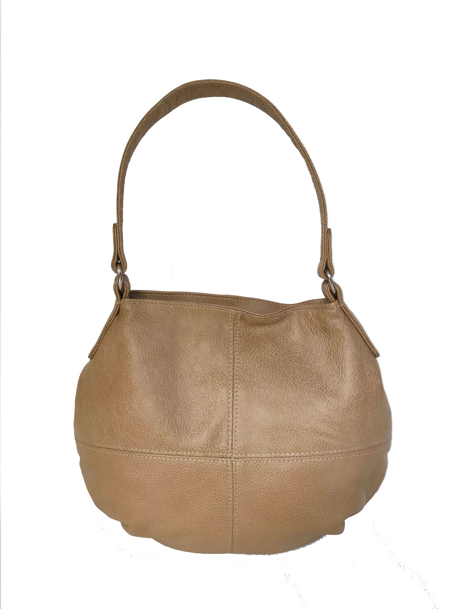 Camel Leather Hobo Bag Women Handbags Small Purse Casual Etsy
