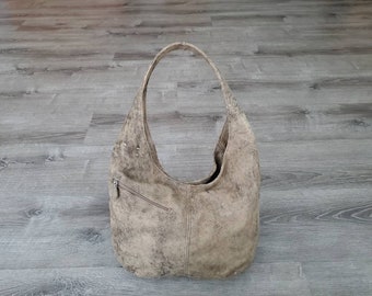 Original Marble Leather Hobo Bag, Everyday Casual Fashion Trendy Women Handmade Unique Handbags and Bags, Alicia