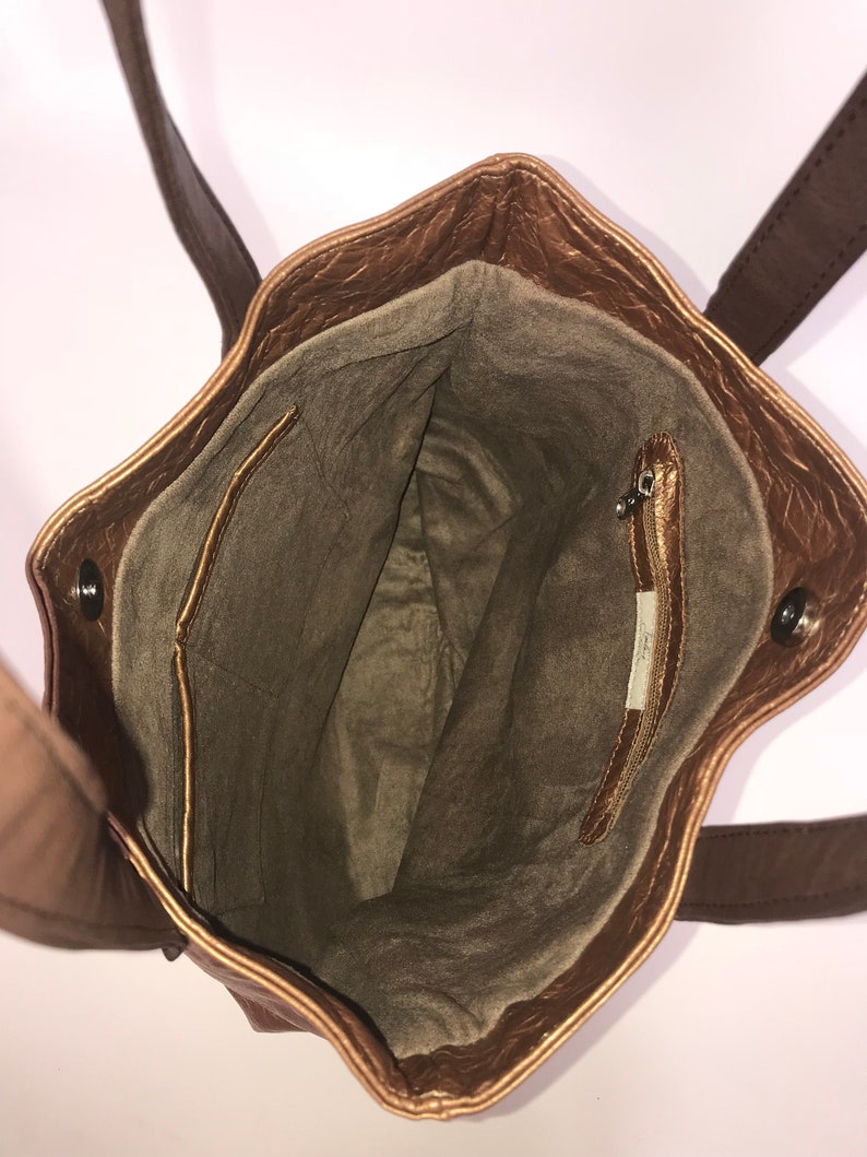 Original Leather Bag Slouchy Leather Tote Bag Brown Shoulder Etsy