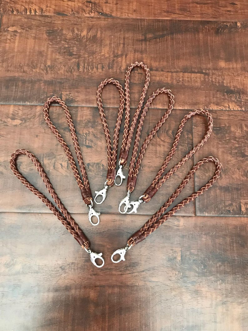 Brown Leather Wristlet Strap Key Chain Leather Keychain Key Etsy