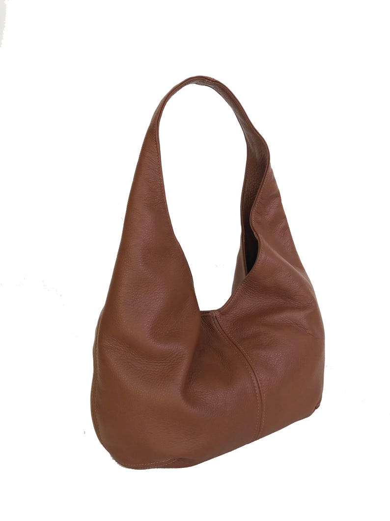 Brown Leather Hobo Bag Fashion Purse Slouchy Hobo Bag | Etsy