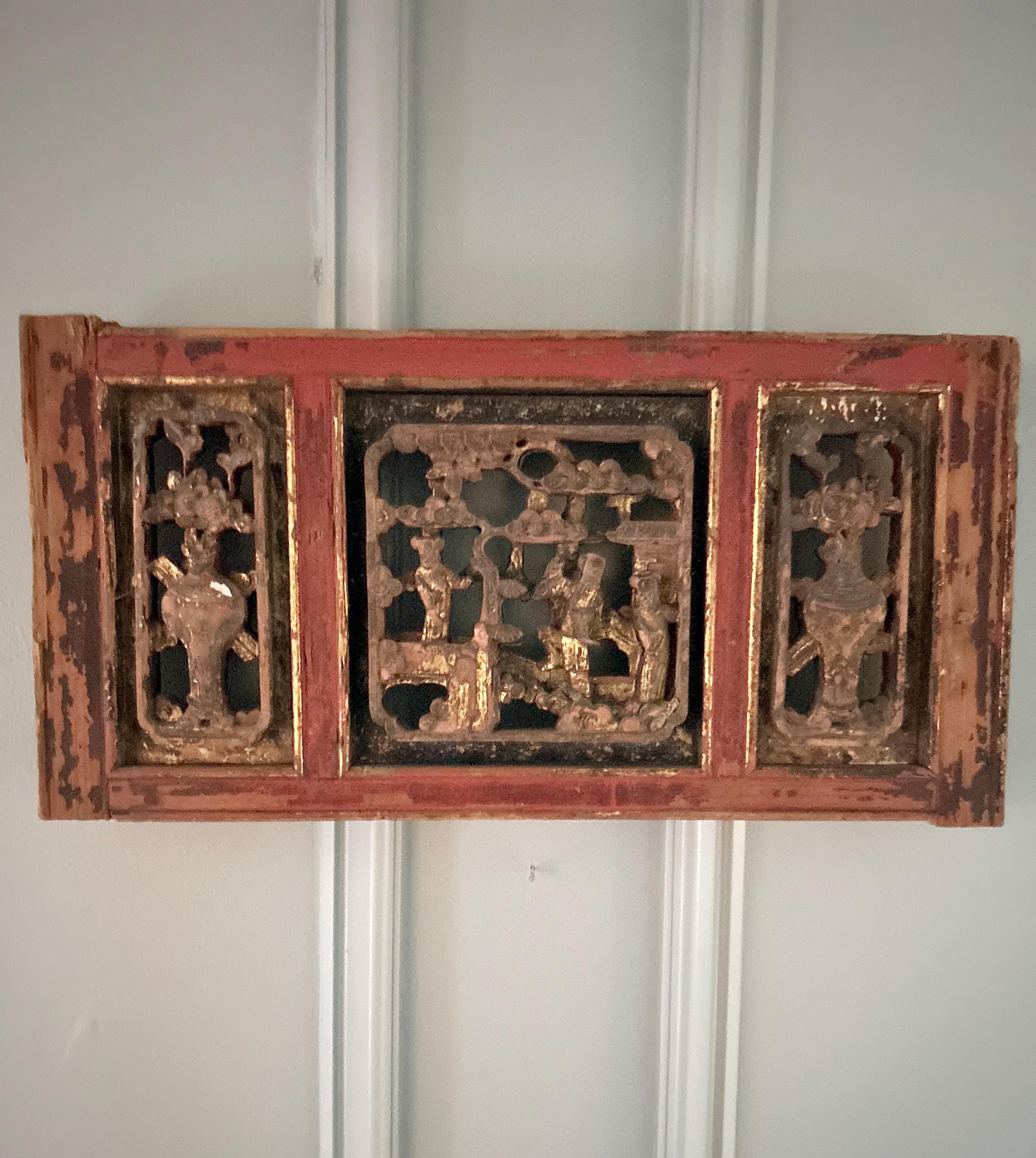 Chinese Lacquer Wood Panel Vintage - Etsy