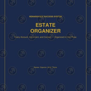 Estate Organizer | Estate Planning Checklist | Fillable PDF | Asset Inventory & Document Locator