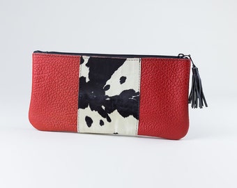 Heroe Up-Cycled Goat Hide & Leather Clutch