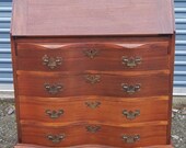 Governor Winthrop Style Slant Front Desk, double serpentine front, ball and claw feet