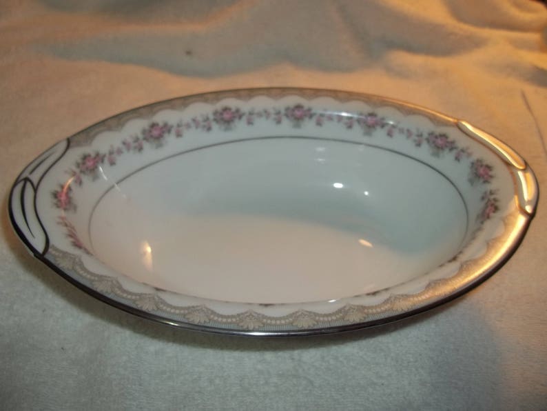 Noritake Japan Oval Serving Bowl With Handles Glenwood Etsy