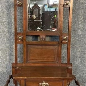 Antique Eastlake Style Victorian Hall Tree, circa: 1890