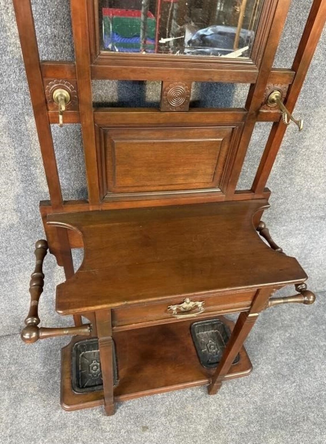 Antique Eastlake Style Victorian Hall Tree Circa 1890 Etsy