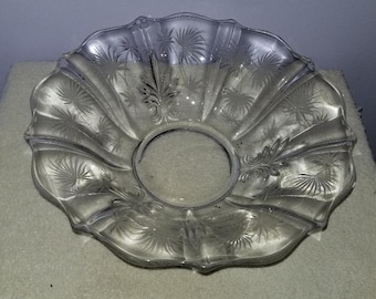 Vintage Fostoria Glass Clear Lido 11 1/2"  Bowl - FREE SHIPPING