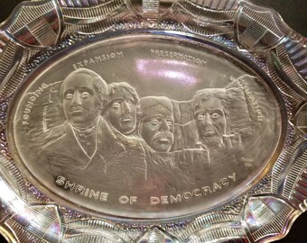 Fostoria Glass Company Shrine of Democracy Plate