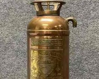 Antique Converted Copper Fire Extinguisher Table Lamp - FREE SHIPPING