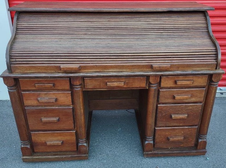 Antique Roll-top Desk - FREE SHIPPING - Etsy
