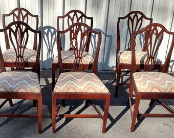 Vintage Set of 6 Brandt Maryland Colony Collection Side Chairs - FREE SHIPPING