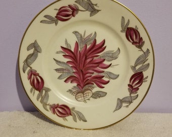 Vintage Hand Painted Plate, Hutschenreuther Selb Bavaria Germany 1950s