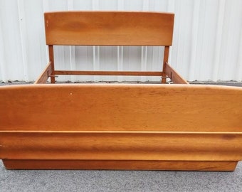 Vintage Heywood Wakefield Mid-Century Modern Full Size Bed, model 770, Sculptura  -  FREE SHIPPING