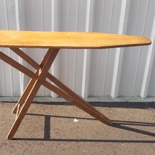 Antique/Vintage Ironing Board, wood with wood base