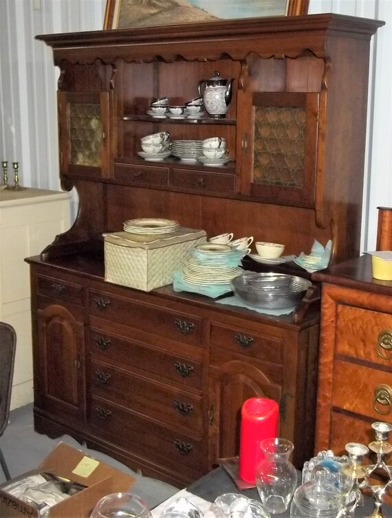 Vintage Cherry Bucks County Provincial China Cabinet By Etsy