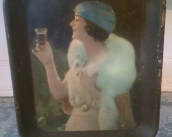 1925 Coca Cola "Party Girl" Tray
